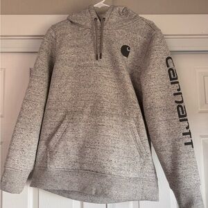 Carhartt Women’s Gray Logo Hooded Sweatshirt